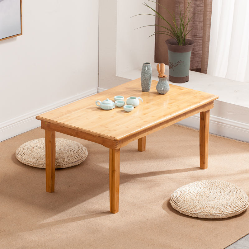 楠竹折叠炕桌家用实木简约现代茶几小桌子阳台飘窗榻榻米茶台炕几
