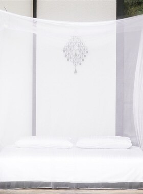 无门蚊帐户外蚊帐户外室内白色方顶涤纶I蚊帐防蚊防虫庭院蚊帐加