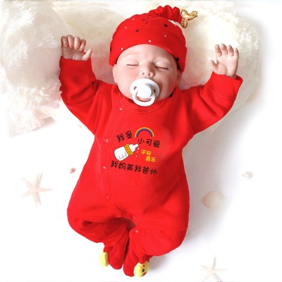 新生婴儿满月衣服女宝宝男婴儿秋冬夹棉连体百天百岁加厚棉春秋装