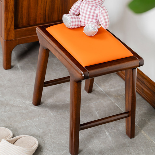 实木客厅家用小凳子矮凳软包高级感门口换鞋凳茶几大人儿童小板凳