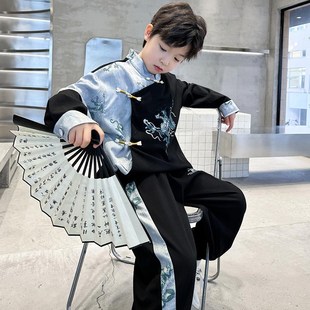 男童汉服2025新款春秋儿童新中式古风唐装中国风套装小少爷衣服潮