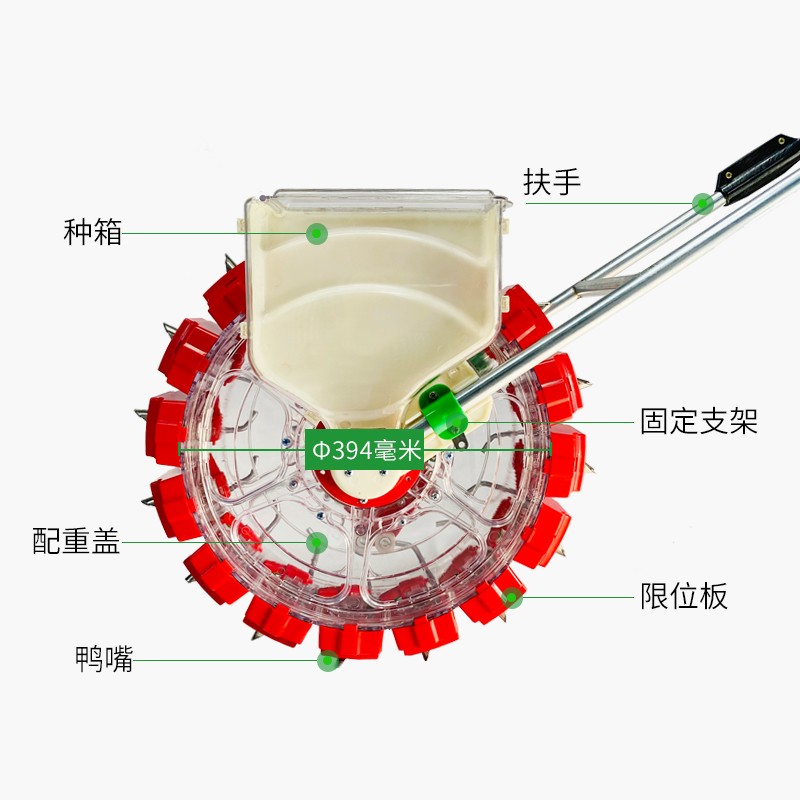 明发牌手推式播种器菜籽花种谷类自动播种机拼块滑道勺式点播器