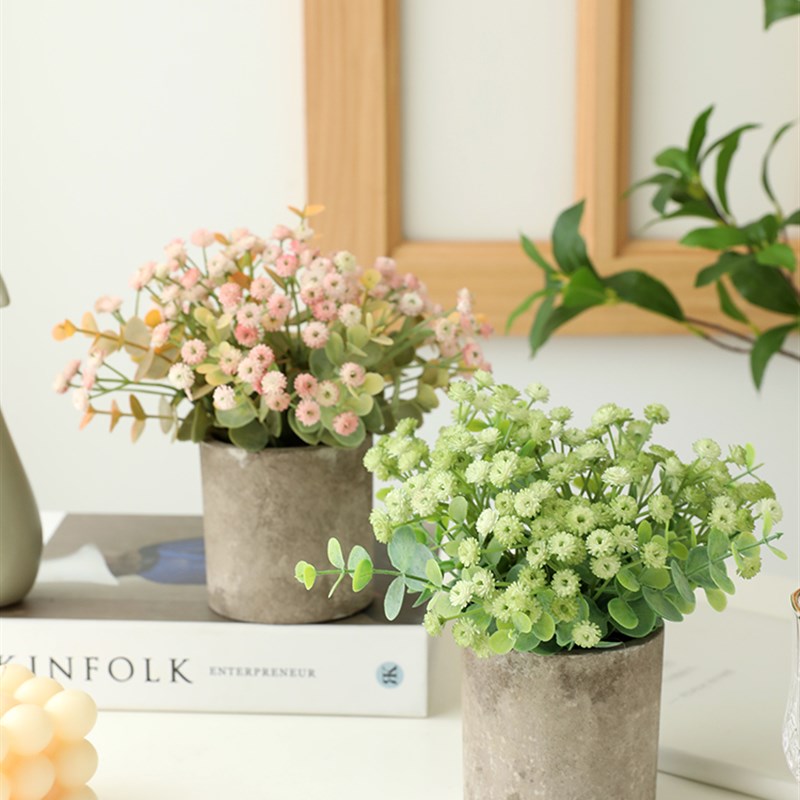 满天星仿真绿植物假花花束盆景室内客厅设办公桌装饰品小盆栽
