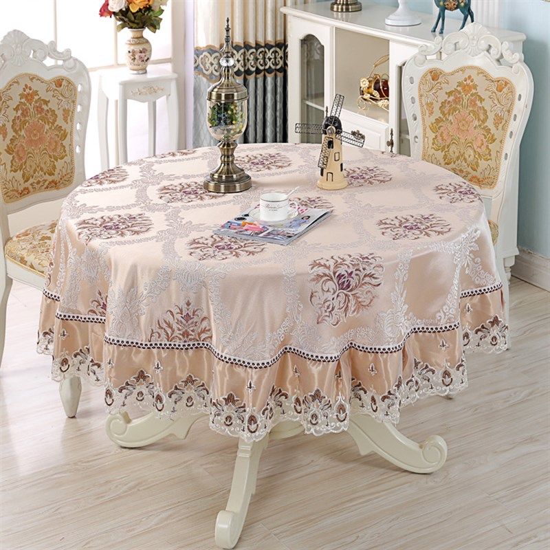 欧式餐桌布布艺圆形台布大圆桌布家用小圆餐桌布现代圆桌桌布,居家布艺,桌布,淘宝优惠券,粉丝福利购,淘宝优惠卷