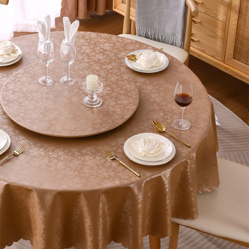 转盘圆桌防水防油防烫免洗桌布酒店饭店家用圆形大圆桌餐桌布台布,居家布艺,桌布,淘宝优惠券,粉丝福利购,淘宝优惠卷