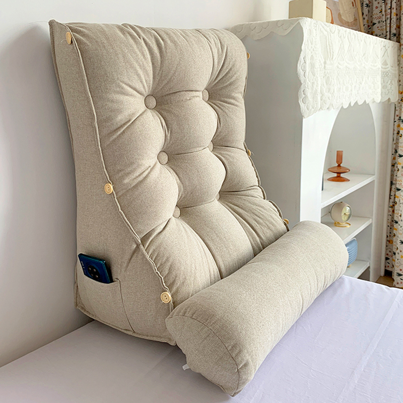 蔓越家 卧室床头三角靠枕沙发护腰枕带头枕榻榻米靠垫可调节靠背