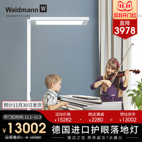 德国进口儿童护眼落地灯 Waldmann沃达迈钢琴阅读学习书桌LED台灯