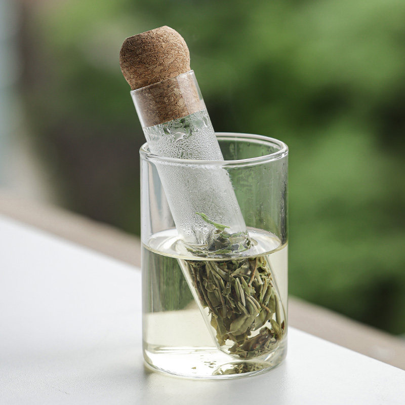 创意玻璃试管茶漏茶滤茶叶过滤器茶水分离内置茶隔泡茶神器过滤网图片