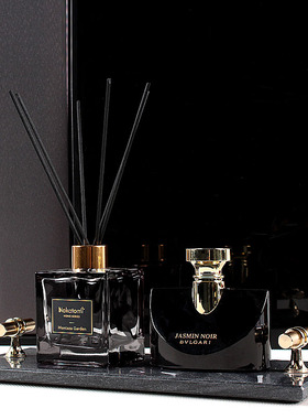 简约现代样板房卫浴洗手间摆件浴柜卫浴摆件托盘香薰家居饰品软装