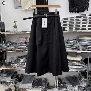 高腰宽松显瘦百搭中长款 韩版 A字半身裙女潮 9225早秋新款 E时尚