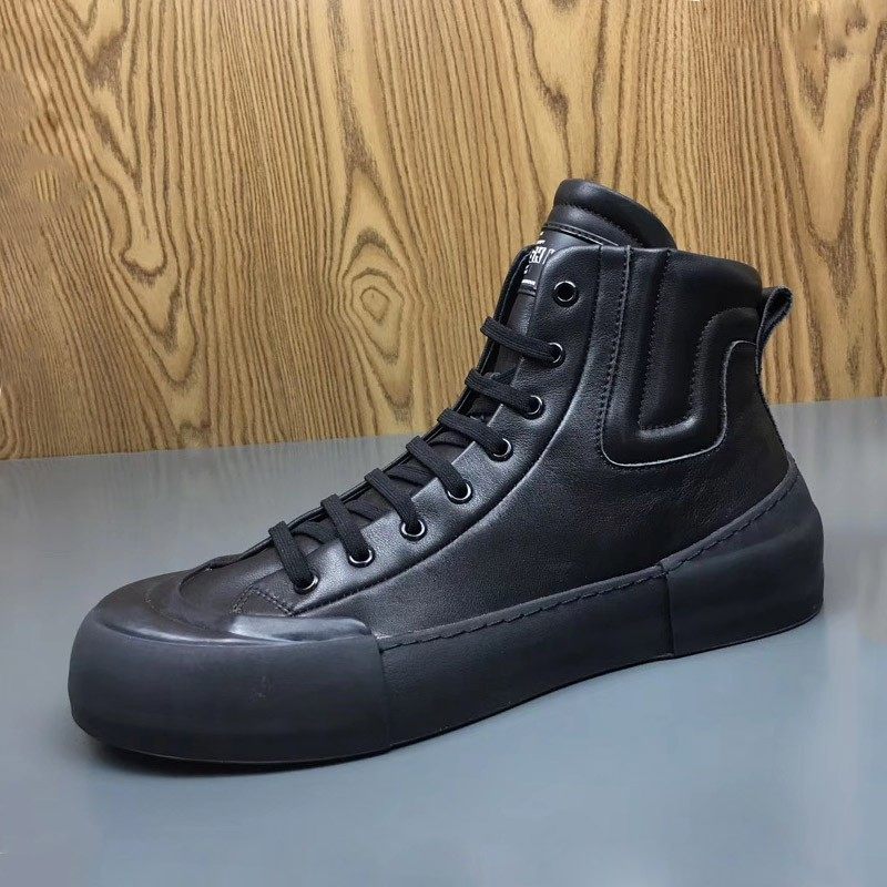 高帮男鞋潮牌2021秋冬季新款真皮男士马丁靴潮流休闲黑色棉鞋保暖