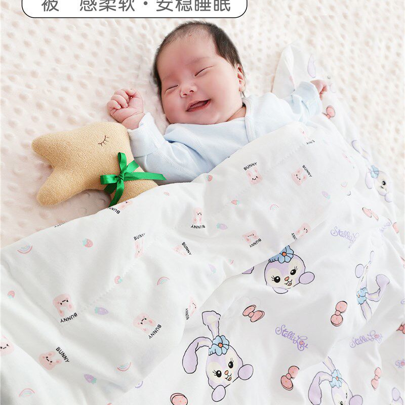 婴儿被子春秋盖被四季款幼儿园A类纯棉针织童被夏凉被儿童空调被