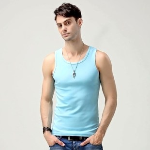 秋冬厚款加厚纯棉细螺纹背心男工字背紧身罗纹打底加大码厚实耐用