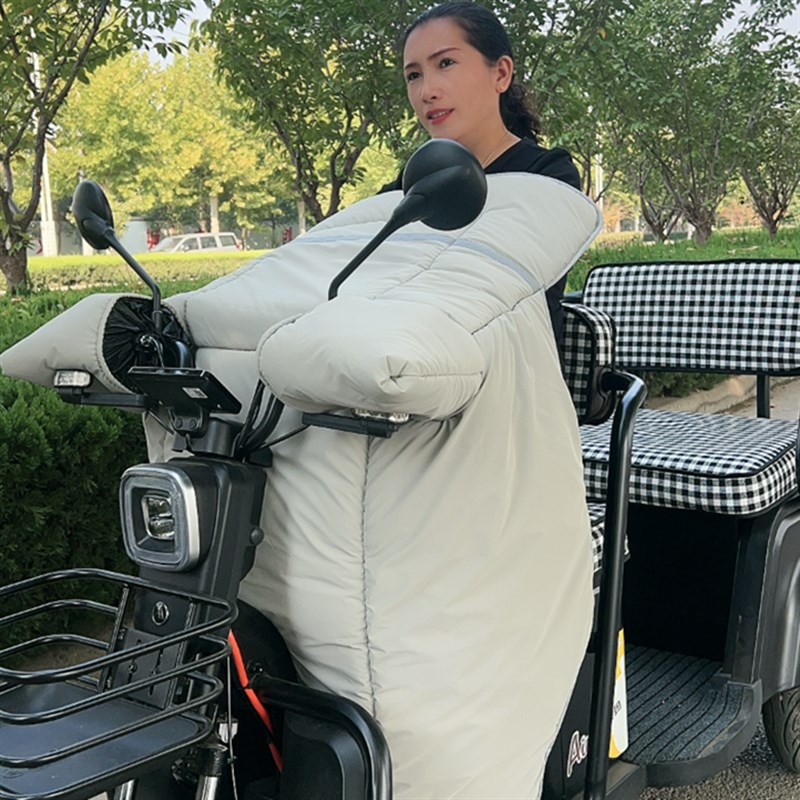 挡风被电动车冬季加绒加厚加大防寒保暖男女防雨防水纯色电瓶车