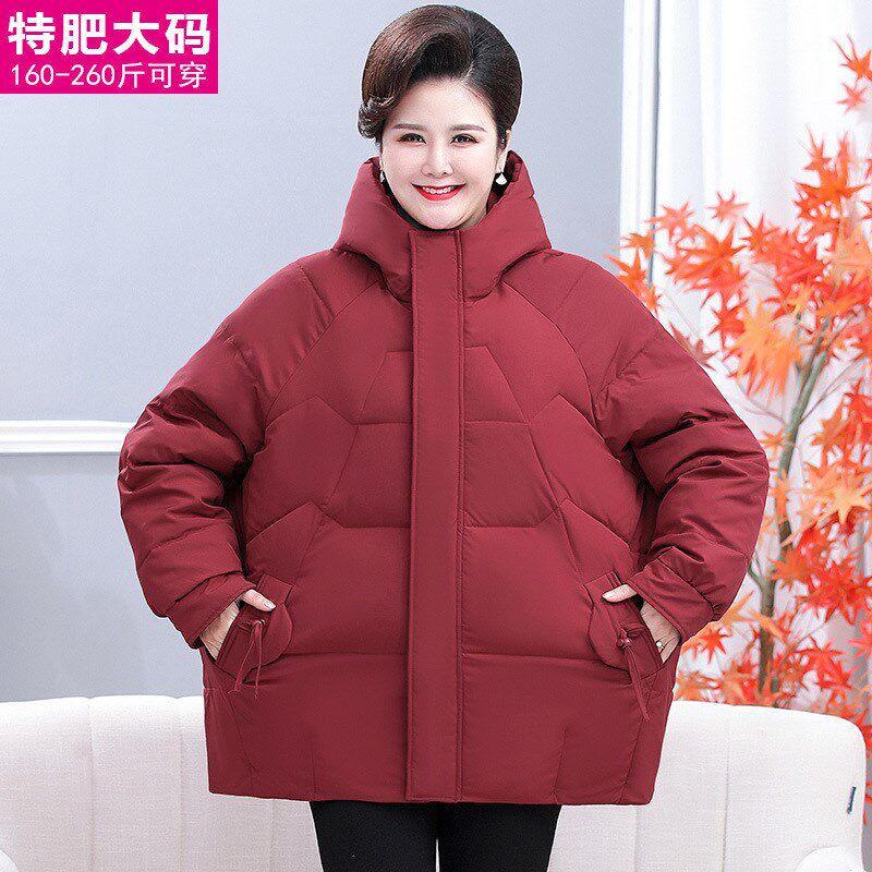 特体200斤加肥加大胖妈妈中老年女装棉J服胖太太奶奶秋冬棉衣外套