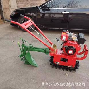 履带微耕机开沟施肥培土机梯田丘陵地链轨式 家用链轨式 翻地犁田机
