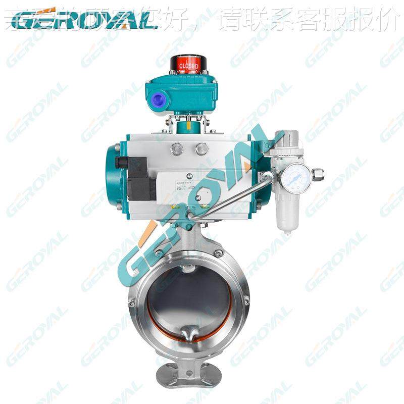 厂家供卫生级气动蝶阀3648 0P4食品专直业阀D681X-10快装蝶阀 精