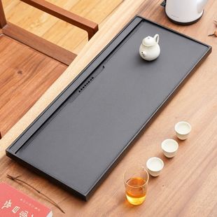 天然乌金石头茶盘家用简约大号小号茶台办公茶海整块功夫茶盘石盘