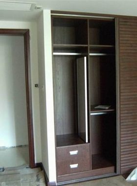 上海工厂定制兔宝宝组和衣柜移门整体衣帽间实木衣柜橱柜家具