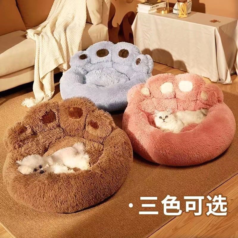 狗窝冬天保暖中大型犬柯基金毛猫窝加绒沙发睡垫四季通用宠物用品