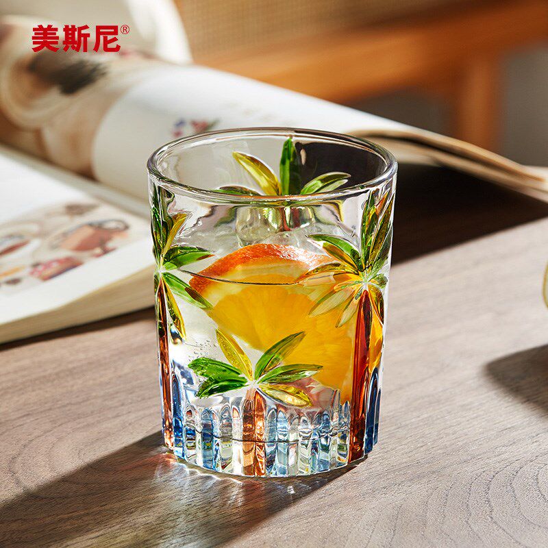 美斯尼玻璃杯家用泡茶杯子加厚牛奶咖啡杯凉水杯酒杯威士忌洋酒杯