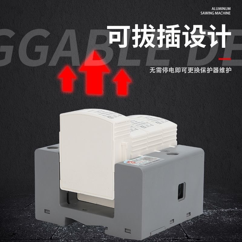 浪涌保护器2P220V防雷电涌保护器电源二级4P380V家用避雷器