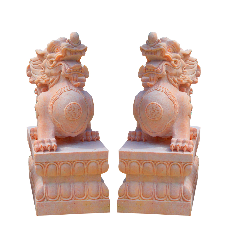 石雕貔貅一对庭院户外汉白玉青石看门镇宅招财门口摆件大理石麒麟