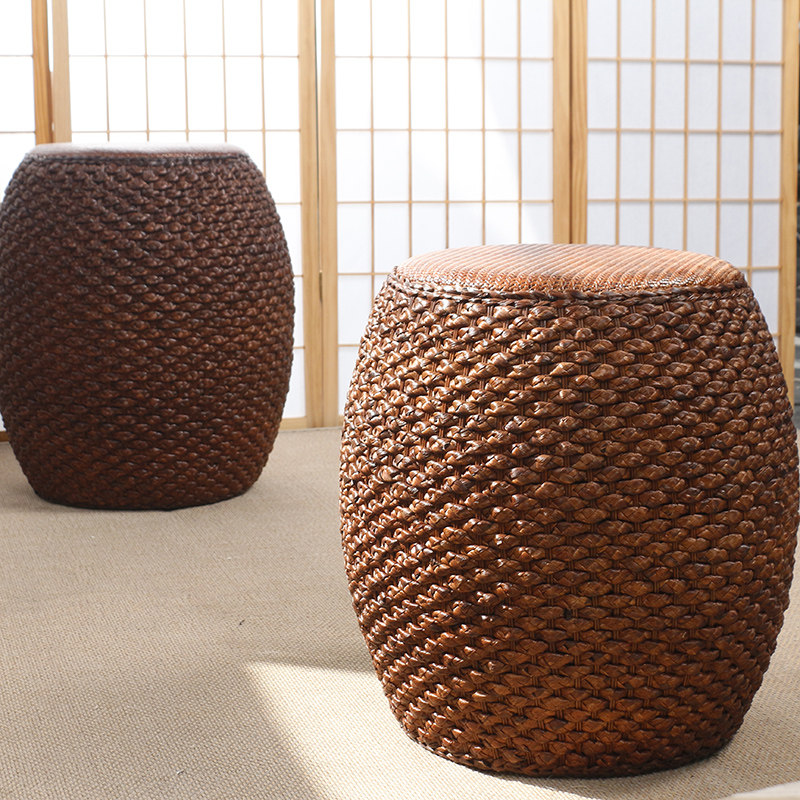 草编矮凳沙发凳藤编小凳子圆凳子鼓凳榻榻米椅子茶椅凳子客厅板凳,住宅家具,矮凳,淘宝优惠券,粉丝福利购,淘宝优惠卷