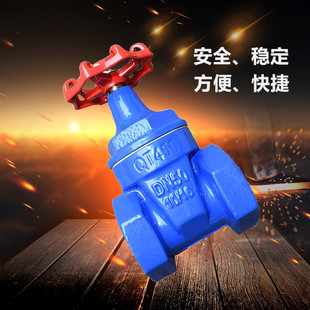 自来水阀门 丝扣软密封闸阀dn20 6580 球墨铸铁丝扣闸阀