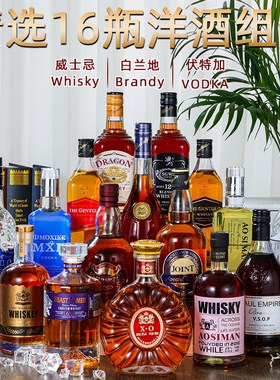 洋酒瓶装饰酒道具假酒样板间摆件真酒威士忌伏特加酒柜红酒摆设酒