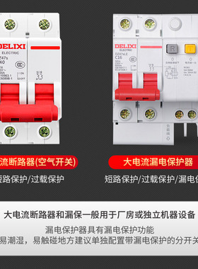 (漏保1P20A)空气开关带漏电保护器小型断路器漏保电闸