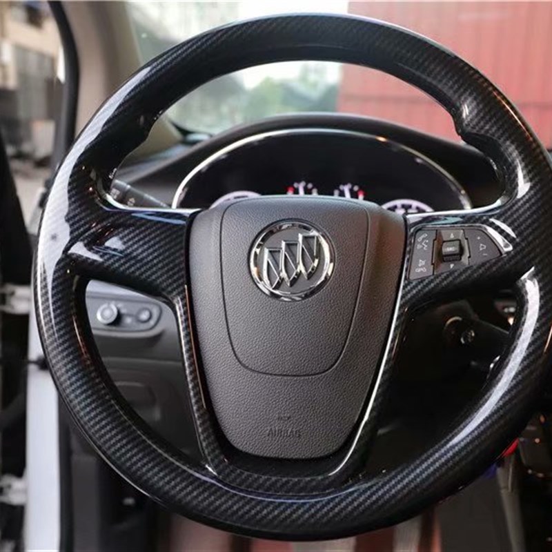 13-15款昂科拉碳纤维内饰 改装桃木内饰 中控方向盘贴 方向盘改装