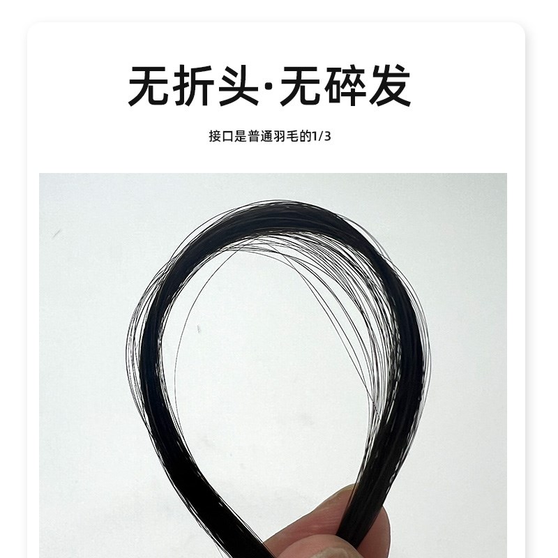 全新三代羽毛接发无拆头全真发可烫染接发束无痕隐形云南原生辫发