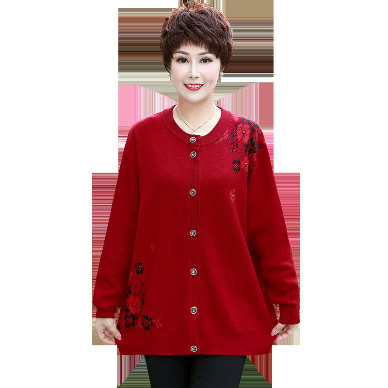 特超大码中老年女装毛衣开衫外套200斤胖妈妈胖太太加肥加大上衣