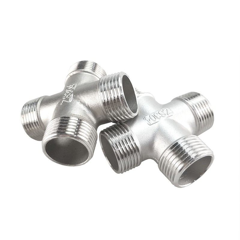 304不锈钢外丝四通/水管接头/水暖配件/四通分水器/2分3分4分6分