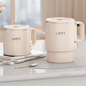 2024新款 电热水壶多功能电煮锅泡面碗旅行折叠不锈钢电热杯 便携式