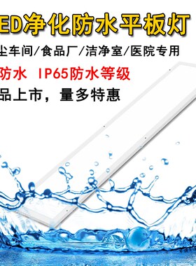 300x1200led洁净平板灯30x60x90净化灯医院无尘车间吸顶防水灯