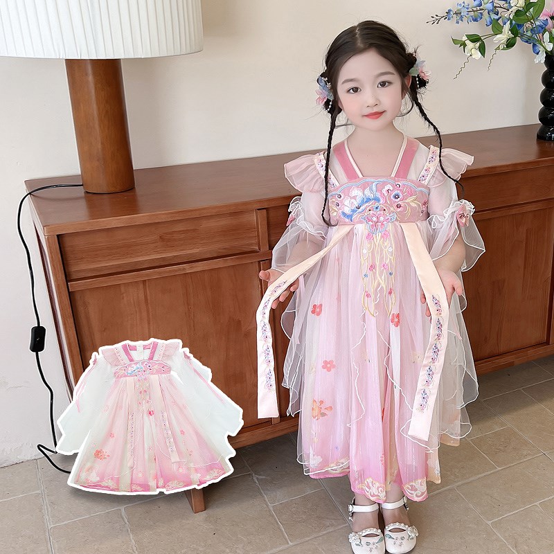 女童汉服2025夏装新款国风夏季古风古装日常可穿儿童裙子连衣裙图片