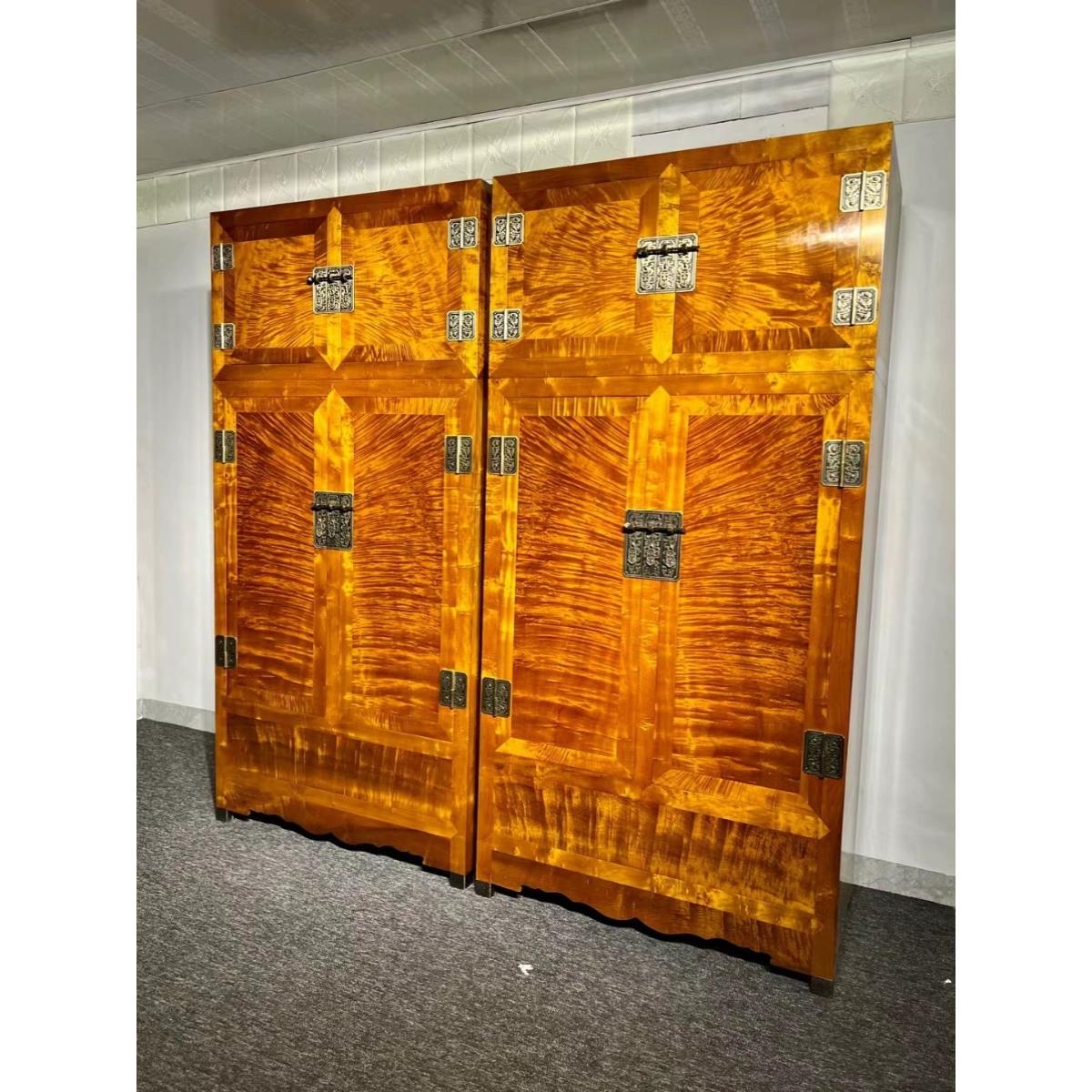 金丝楠木衣柜顶箱柜红木家具实木中式古典储物柜衣橱小叶桢楠新款