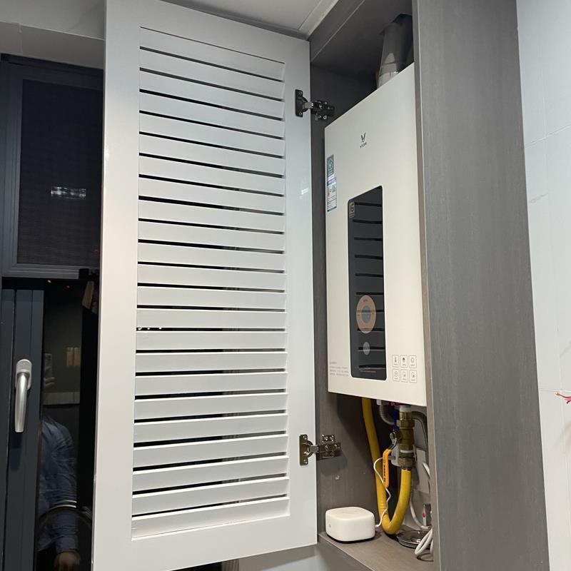 厨房燃气表柜门透气百叶窗橱柜门通风格栅百叶透气实木热水器柜门