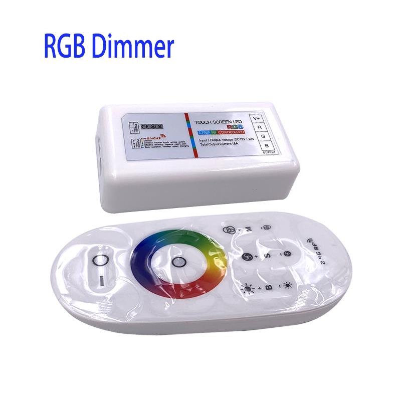 LED射灯筒灯RGB RGBW调光器DC12V-24V远程调光触摸屏Led控制器