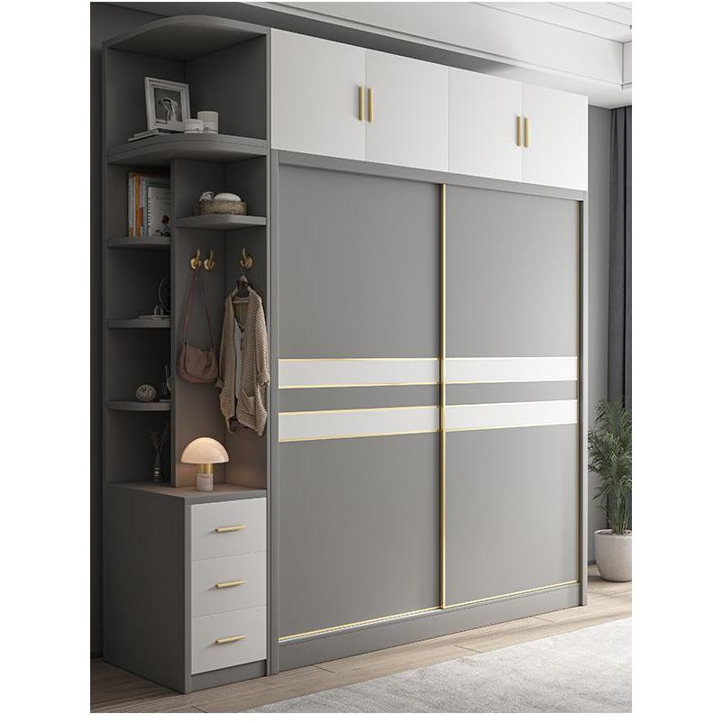 衣柜门推拉门定做定制滑移门现代简约欧式柜门卧室衣橱环保实木门