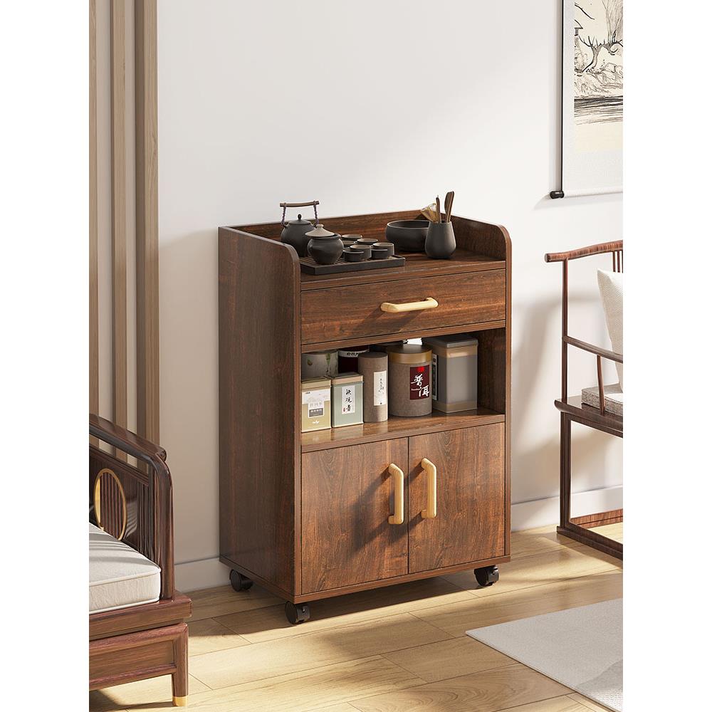 茶水柜办公室茶叶柜置物架家用餐边柜移动边几储物柜茶具收纳柜子