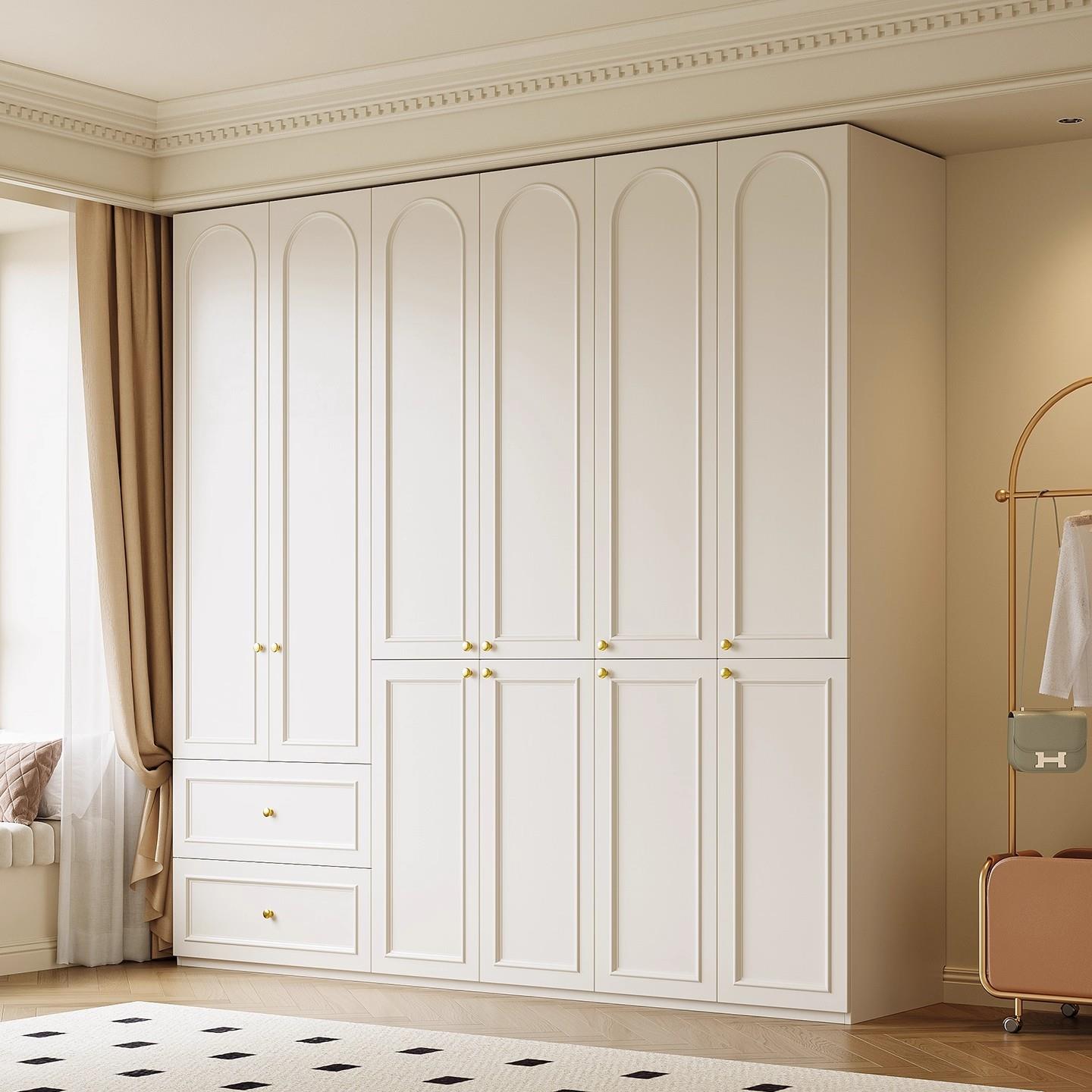 定制ENF级橡木田园法式衣柜卧室家用2025新款分段式爆款加厚衣橱