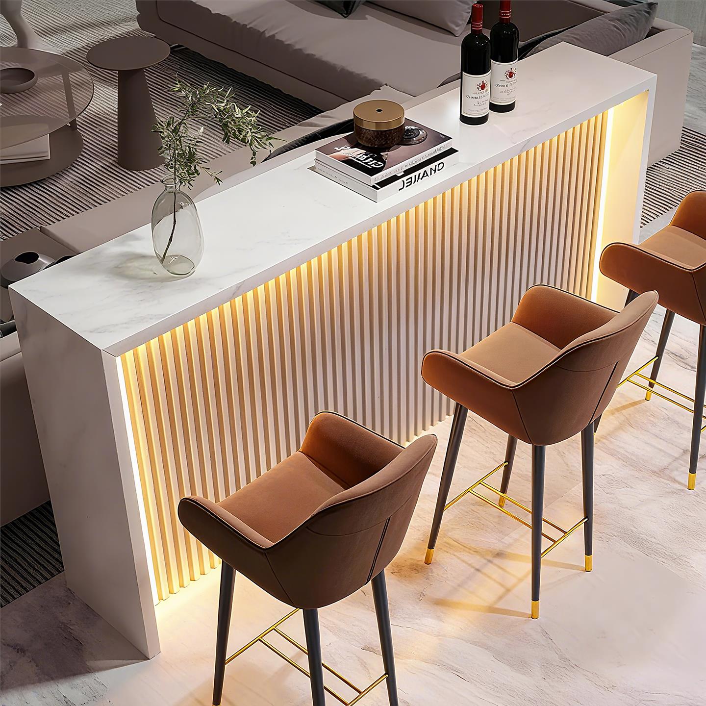 沙发后吧台桌长条桌客厅隔断吧台高级感岩板小户型岛台家用靠背柜