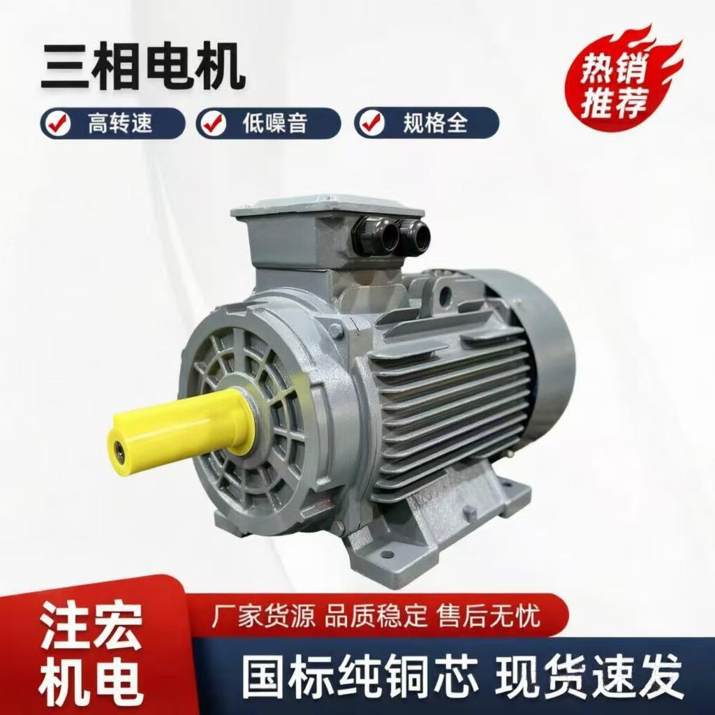 三相异步电动机11W/18.5W2极380V2900转国标全铜电动机