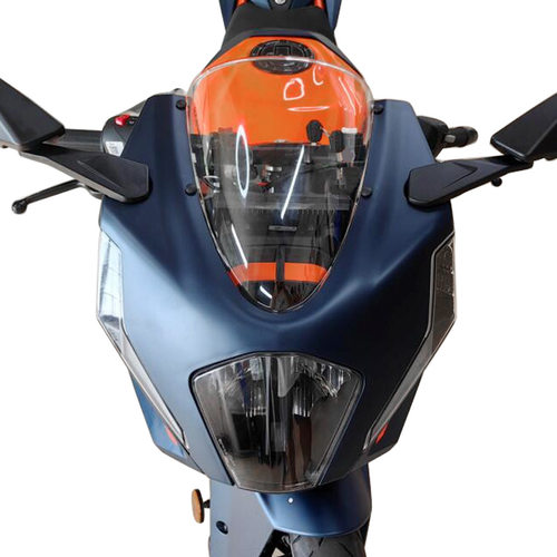 适用 KTM RC390 22-24 改装车头罩挡风玻璃 大灯罩前脸加高风挡