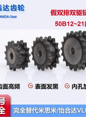 50B10A12齿双排链轮双驱假双排VLR01/11怡合达45钢厚度40MM5分