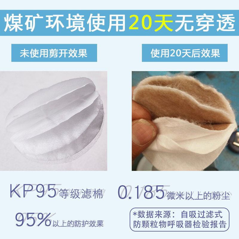 宝顺安防尘口罩kp95防油烟防厨房油污柴油烟透气易呼吸过滤棉纸芯