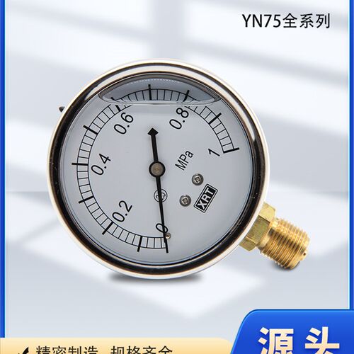 无锡希尔特抗振压力表径向轴向YN75液压表不锈钢耐震压力表YN75BF